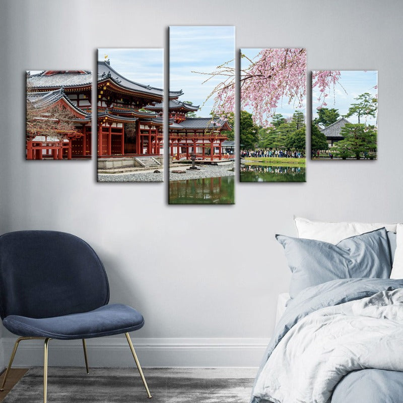 5-Piece Blossom Charm - Canvas Art Set for Your Home
