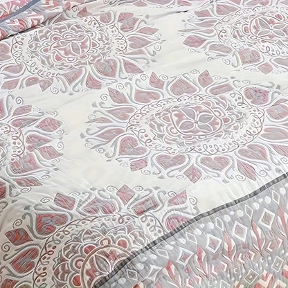Elegant Floral Cotton Throw for Year-Round Comfort