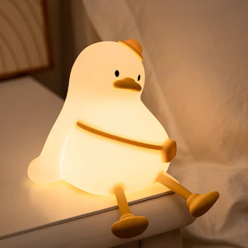 Touch-Controlled Rechargeable Night Light Lamp – Portable Squeeze Design