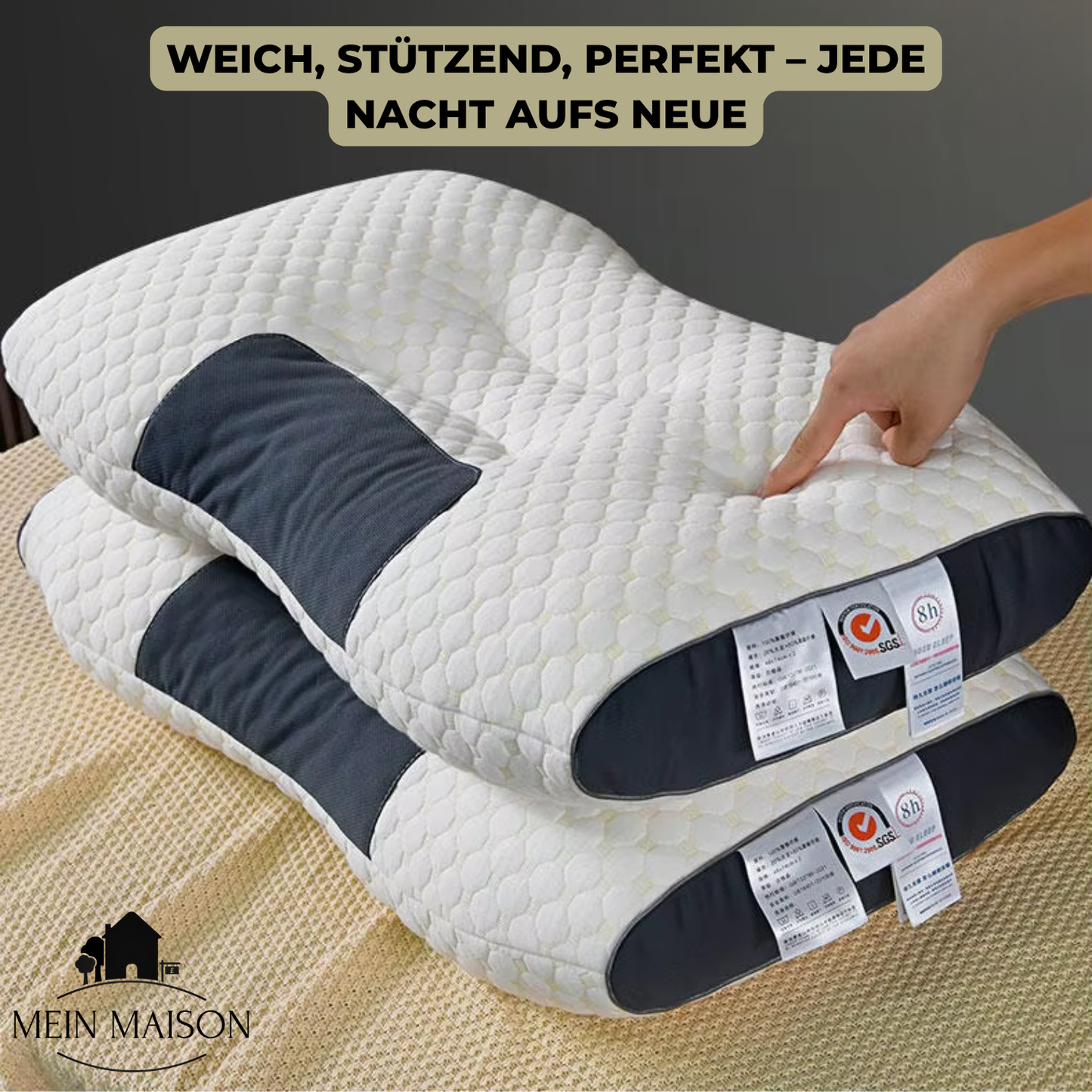 Breathable Contour Neck Pillow with Memory Foam Design