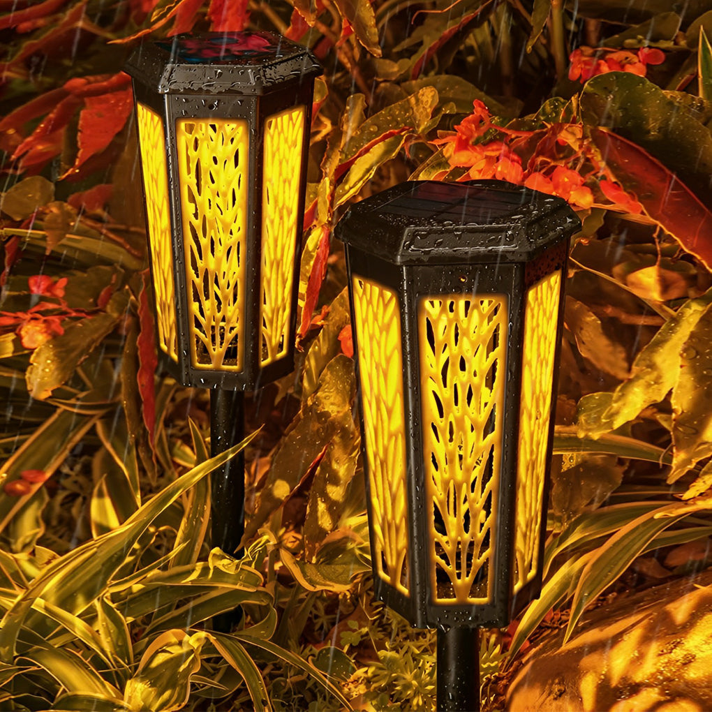 Single Waterproof Solar Lamp with Colour Changing LED - IP65 Outdoor Light