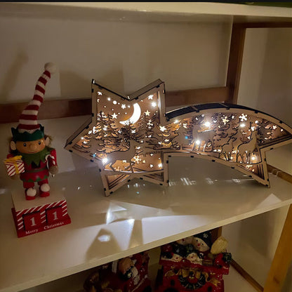 Wooden LED Christmas Stars - Last Day Discount