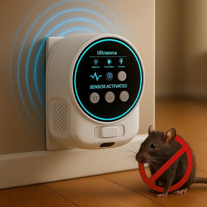 Ultrasonic Rat Repeller - Plug-In, Chemical-Free, Silent, Covers 3200 sq. ft.