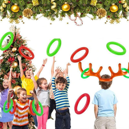 Inflatable Reindeer Ring Toss Game for Holiday Fun