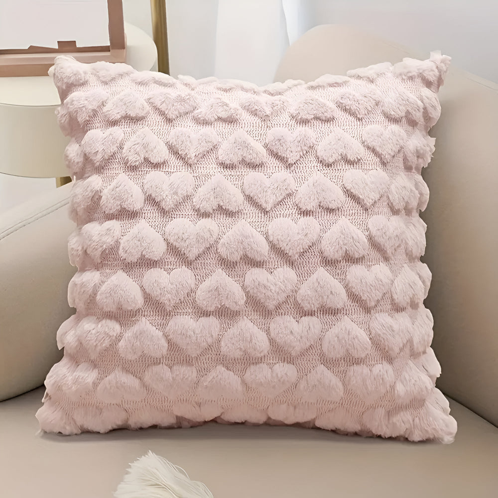 Cozy Love Heart Decorative Pillow Cover