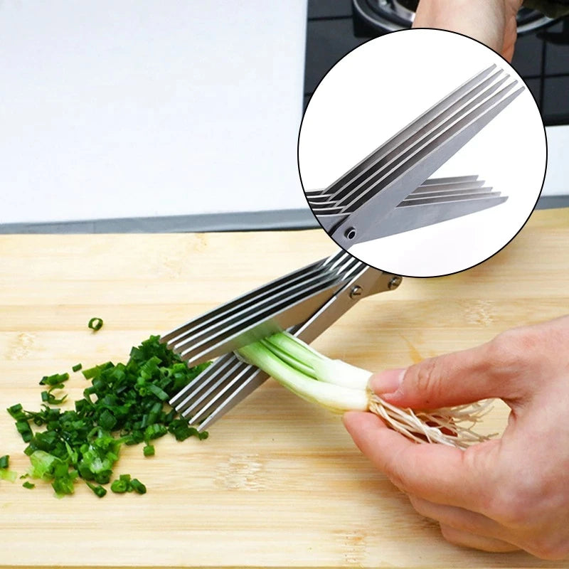 Versatile 5-Layer Stainless Steel Kitchen Shears