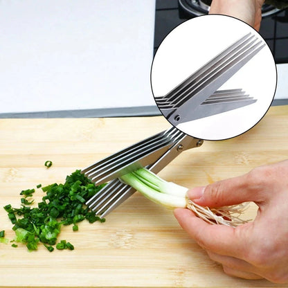 Versatile 5-Layer Stainless Steel Kitchen Shears