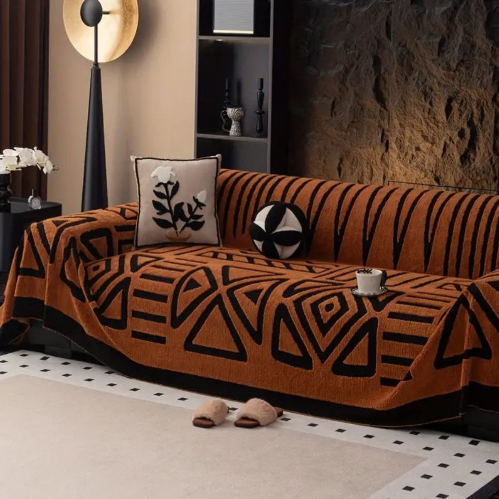 Plush Non-Slip Sofa Cover in Modern Design for Urban Spaces