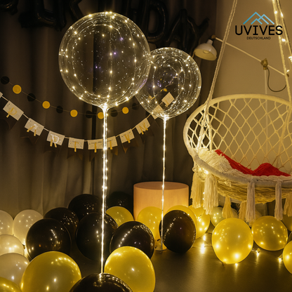 5+5 FREE | Transform Any Party with Warm, Reusable LED Balloon Lights