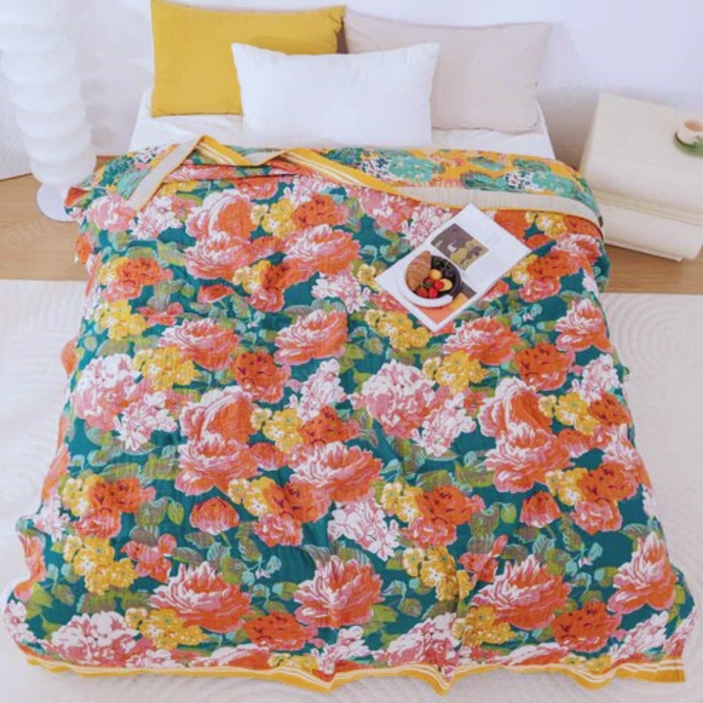 Island Escape Cotton Throw Blanket