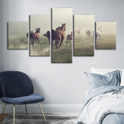 Majestic Horse Canvas Triptych - Elegant Wall Decor