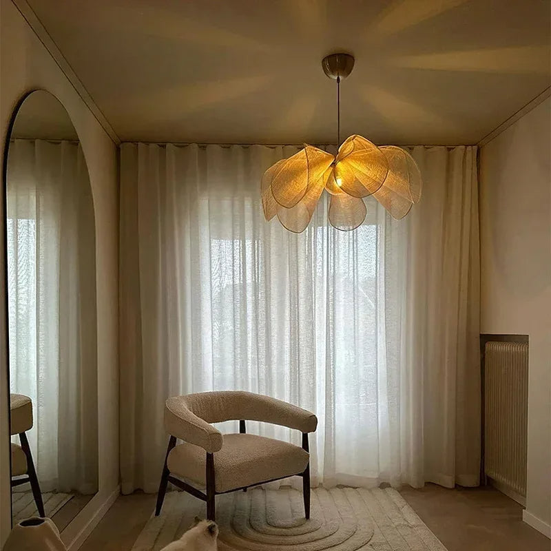 Retro Textile Ceiling Lamp – Vintage Fabric Pendant Light
