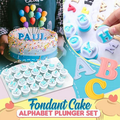 Plunger Cutter for Fondant - Alphabet Shapes