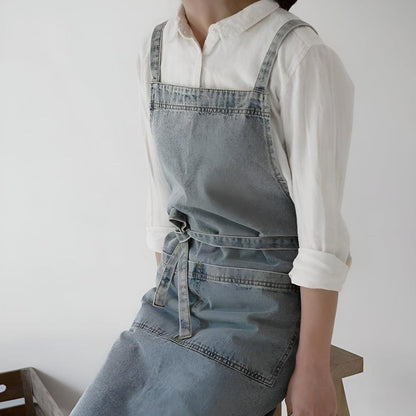 Classic Cotton Denim Work Apron for All Tasks