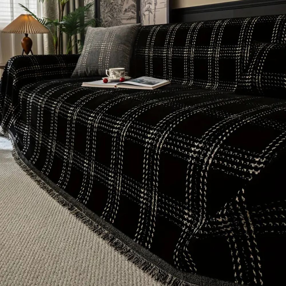 Timeless Plaid Couch Protector for Modern Living