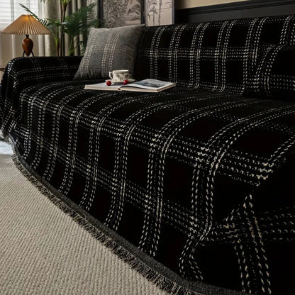Timeless Plaid Couch Protector for Modern Living