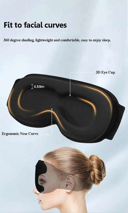 Bluetooth Eye Mask with Sleep Headphones | 3D Blackout Design, Wireless Audio, Adjustable Fit