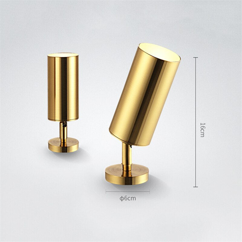 Nordic Style Brass Gold LED Spotlight - 5W/10W Lamp
