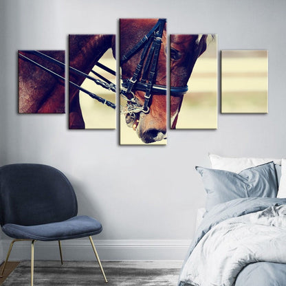 Stunning 5-Piece Canvas Art Featuring a Majestic Horse