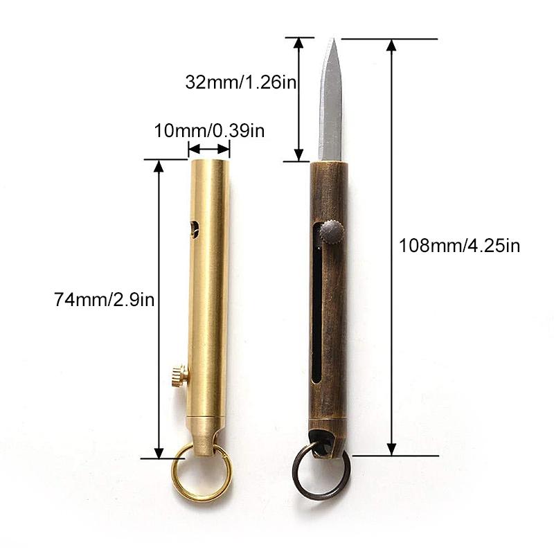 Keychain with Retractable Blade for Convenient Use