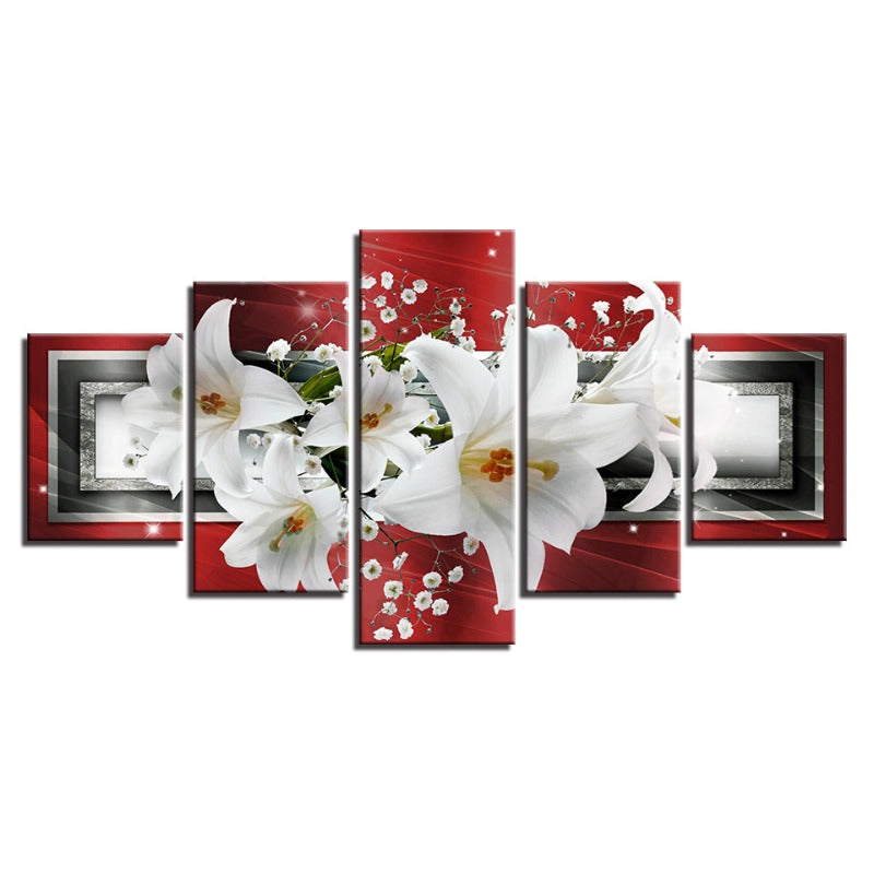 Stunning 5-Piece Tulip Canvas Art for Vibrant Spaces