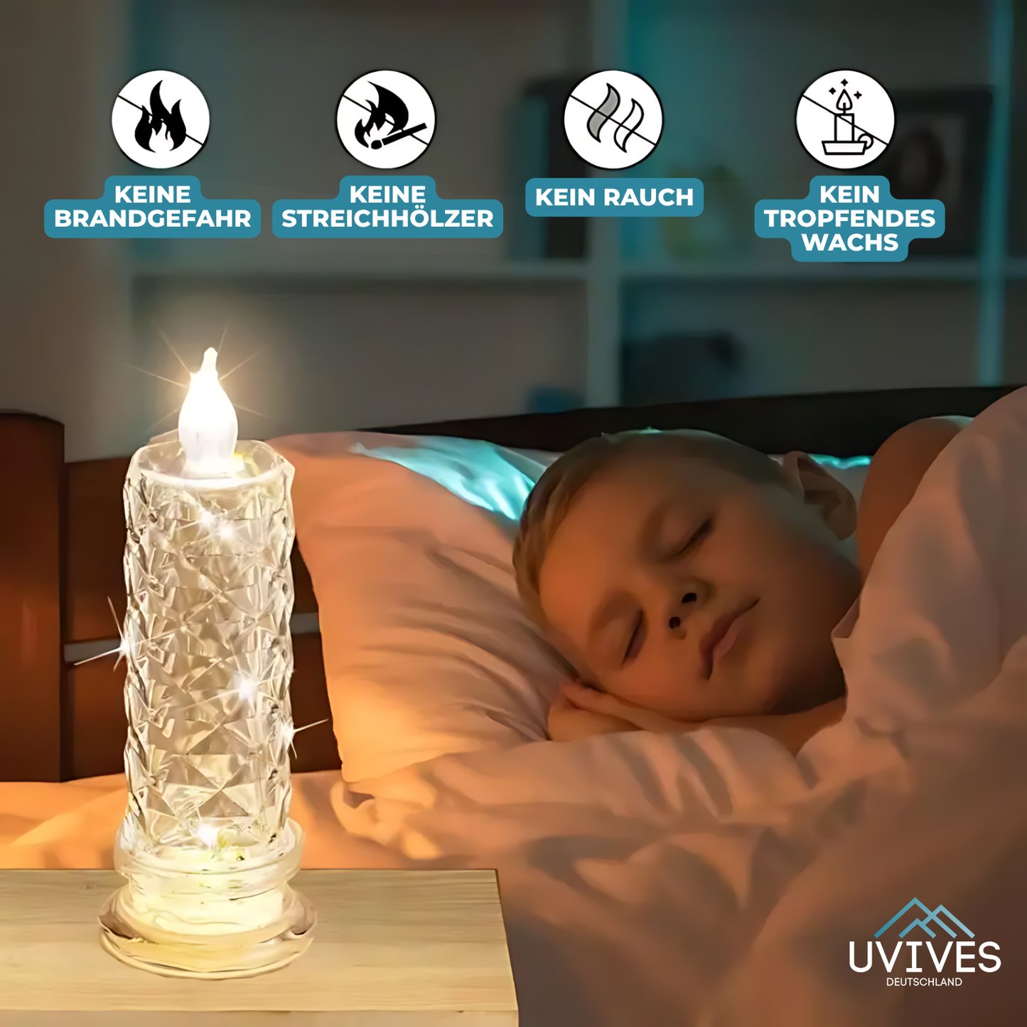 Buy 2 Get 2 Free | LED Candles with Sparkling Crystal Effect