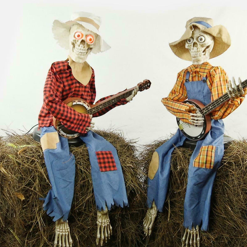 Funny Animated Skeleton Banjo Duel Figures