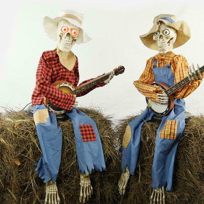 Funny Animated Skeleton Banjo Duel Figures