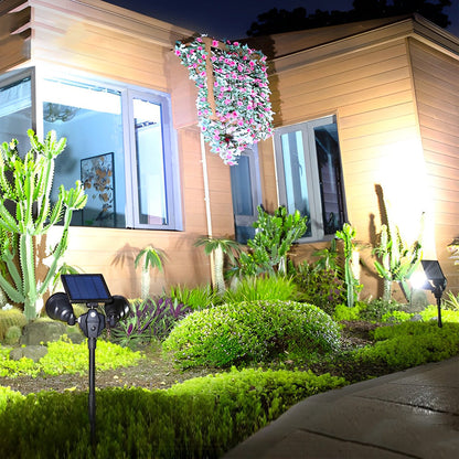 Solar Lawn Lights with LED Motion Sensor - Waterproof Dual Pack