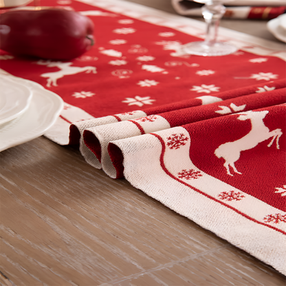 Elegant Holiday Table Runner with Chic Tassels