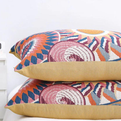 Scandinavian Charm Buttoned Cotton Pillow Covers (Set of 2)