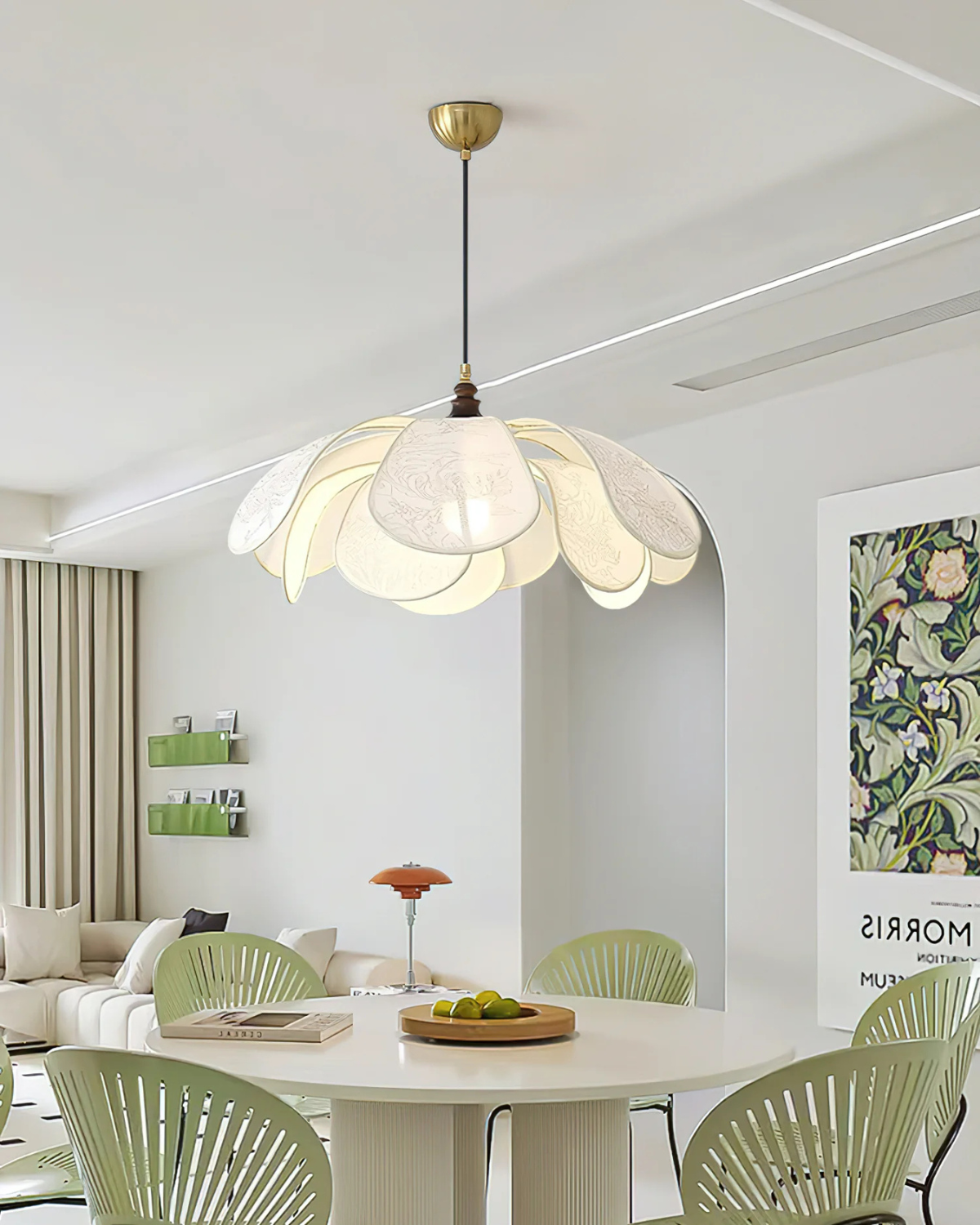 Artistic Petal Layer Shade Pendant Light by Floramira