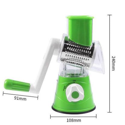 Rotating Vegetable Cutter and Cheese Grater - 3-in-1 Tool