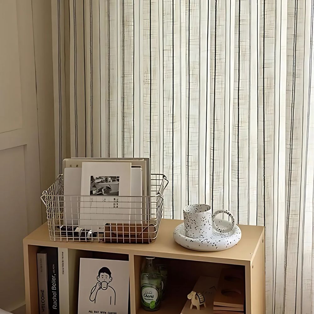 Elegant Sheer Vertical Stripe Window Drapes
