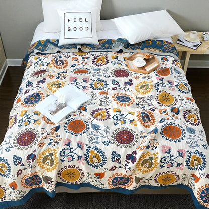 Lightweight Muslin Cotton Summer Blanket for Cozy Comfort