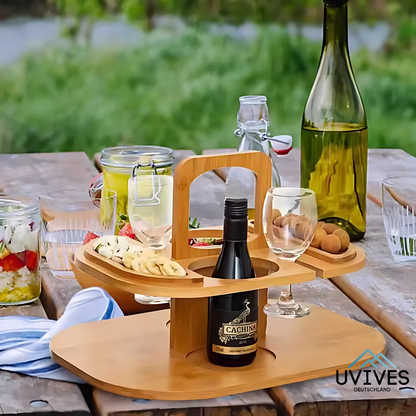Portable Wine Table for Outdoor Use – Stylish Picnic Companion