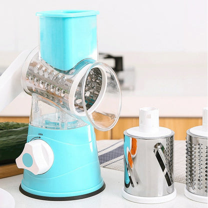 Rotating Vegetable Cutter and Cheese Grater - 3-in-1 Tool