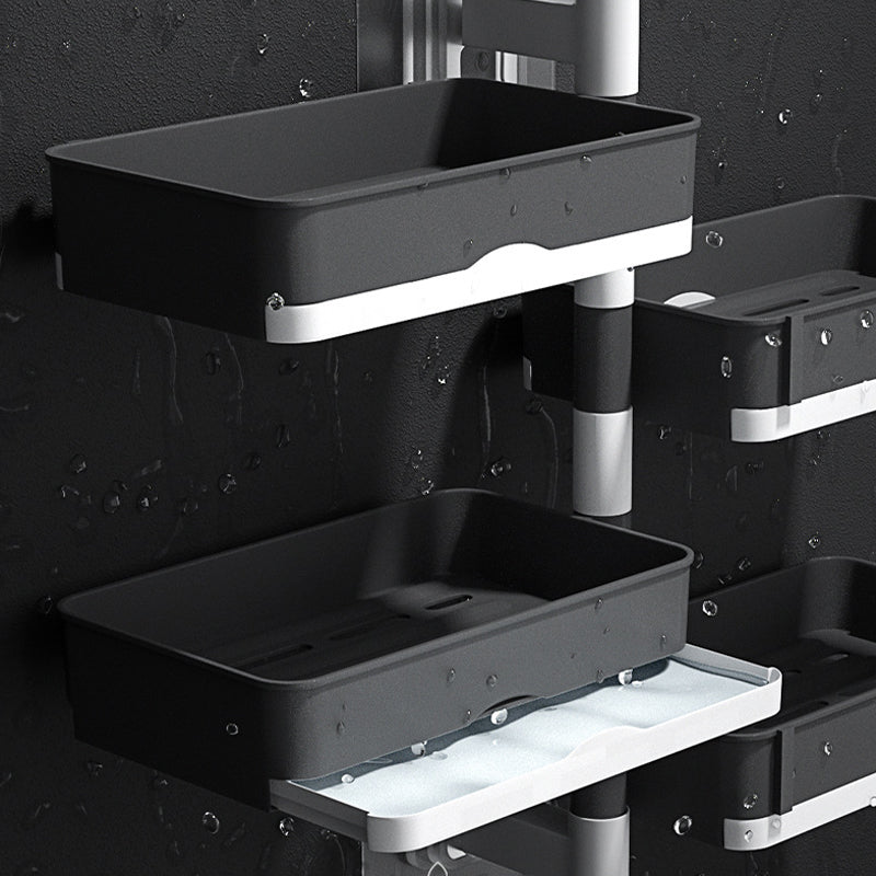 Swivel Wall Shelf for Bathroom & Kitchen | No Drilling Required | Removable Trays | Drainage Design