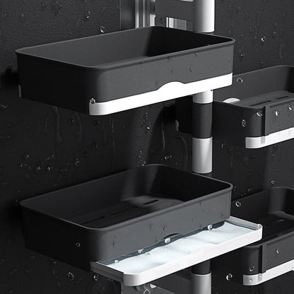 Swivel Wall Shelf for Bathroom & Kitchen | No Drilling Required | Removable Trays | Drainage Design