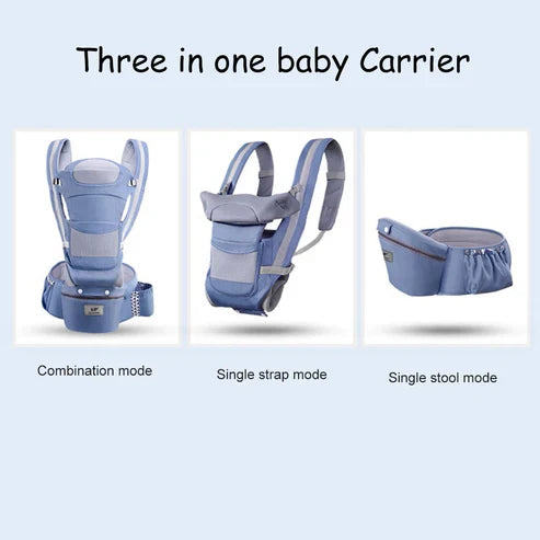 Comfort-Enhancing Baby Carrier with Hip Seat