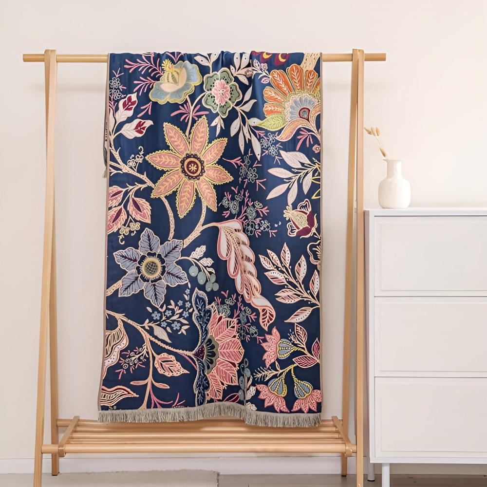 Elegant Floral Reversible Bath Towel for Year-Round Use