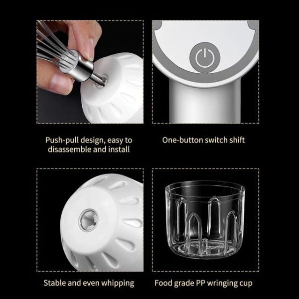 Versatile Electric Meat Mincer and Whisk Combo