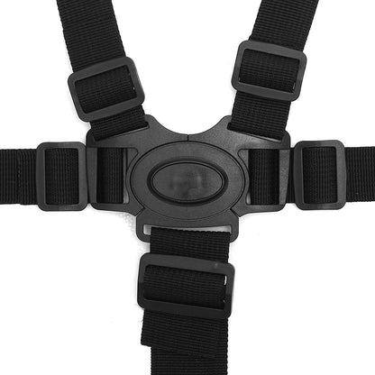 5-Point Safety Harness with Strap – Comfortable and Secure for Strollers, Buggies, and Child Seats
