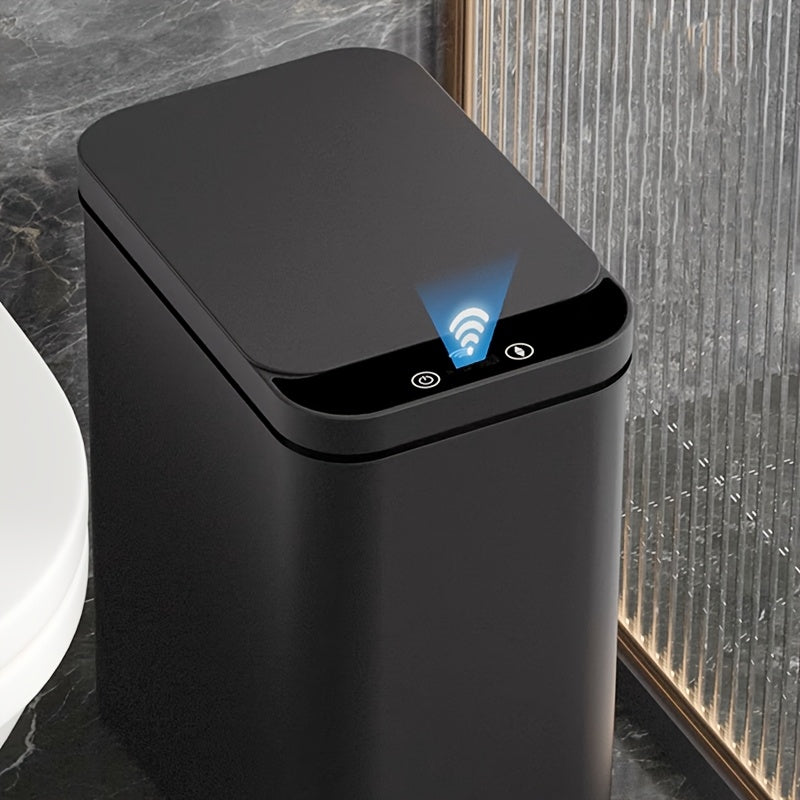 Compact Touchless Trash Can Set with Smart Sensors – 2 Pack (Black)