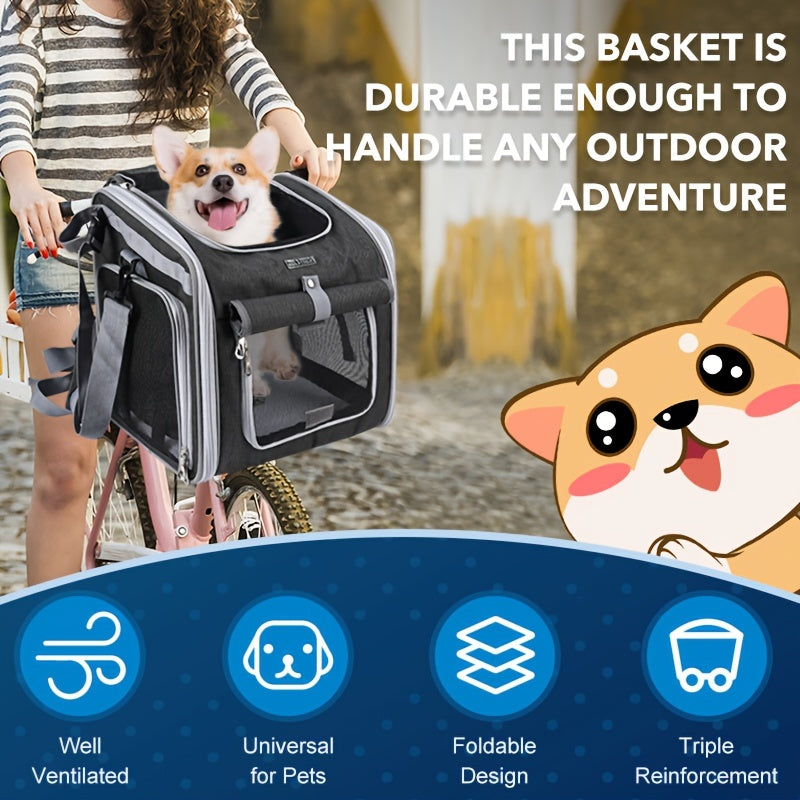 Safe and Comfortable Bike Travel Carrier for Small Pets