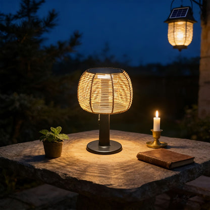 Solar Garden Lantern in Vintage Style
