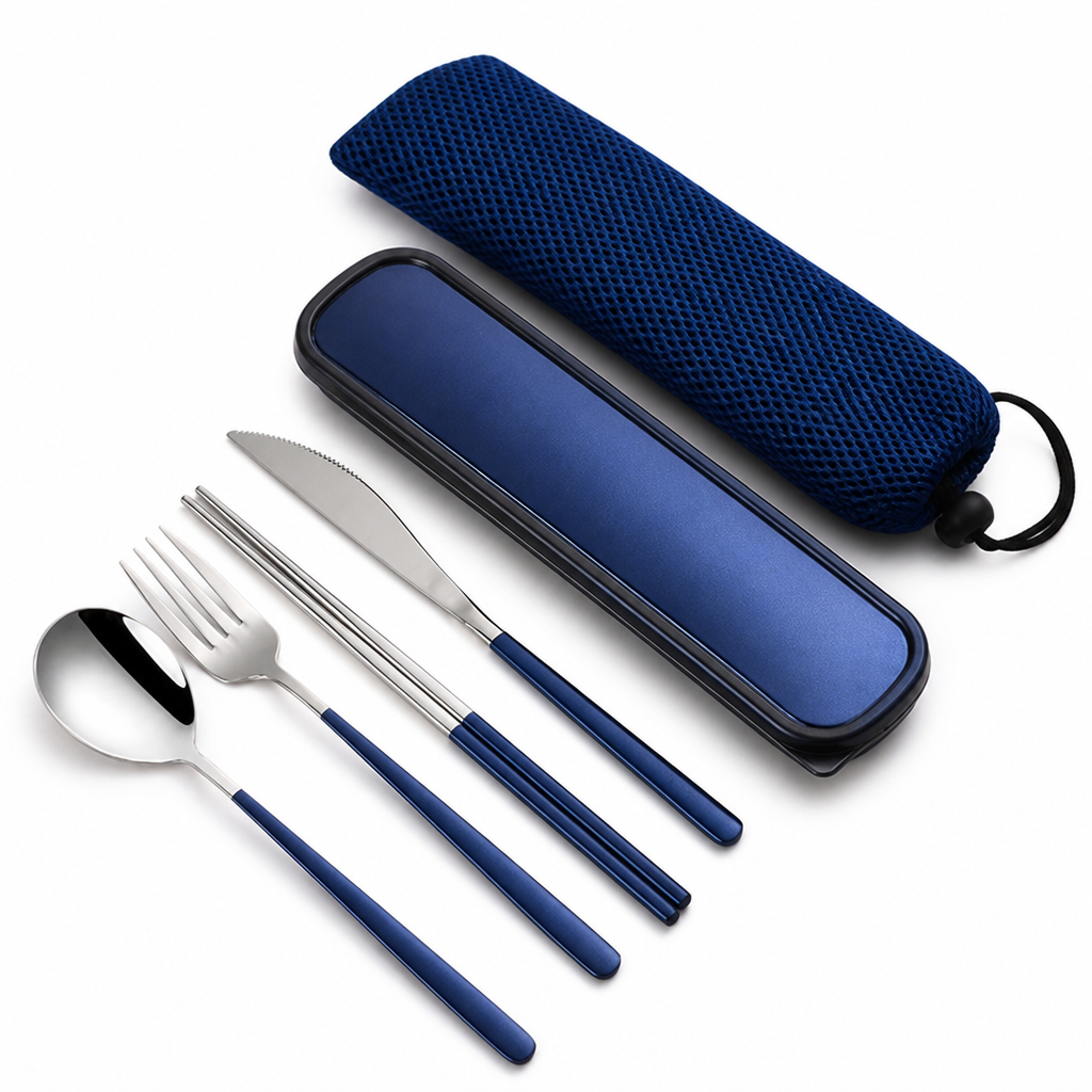 Sustainable Stainless Steel Travel Cutlery Set