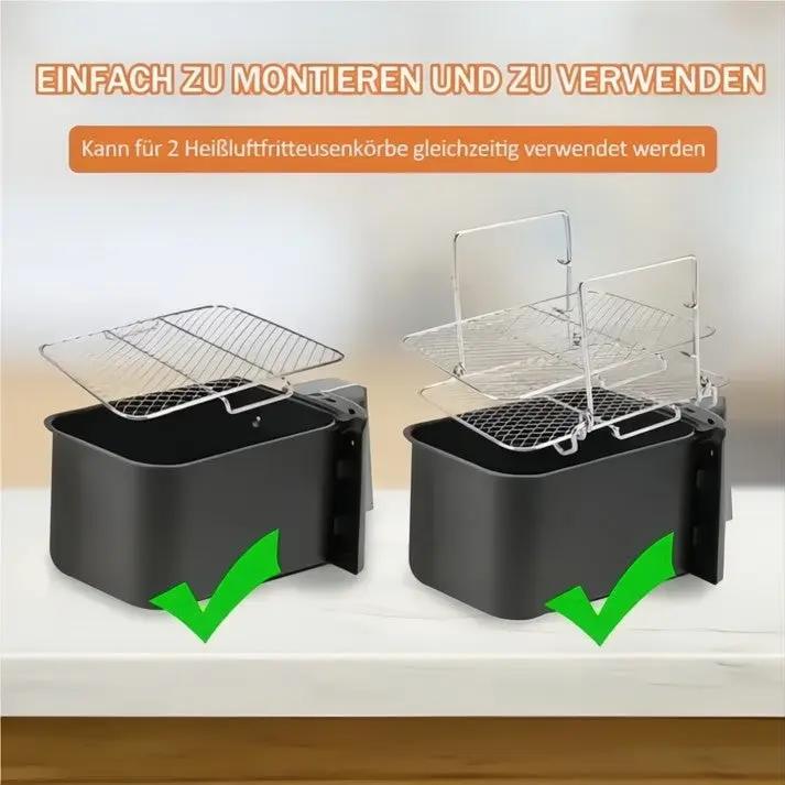 Three-Tier Rack for Faster, Crisp Layered Cooking