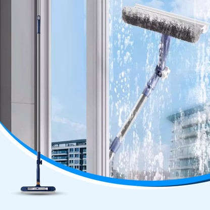 High-Rise Window Cleaner: 2-in-1 Sponge & Squeegee Tool
