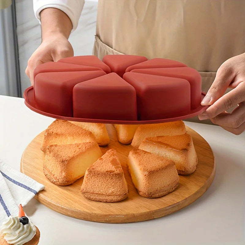 Flexible and Heat-Resistant Silicone Cake Pan | Non-Stick Triangle Molds